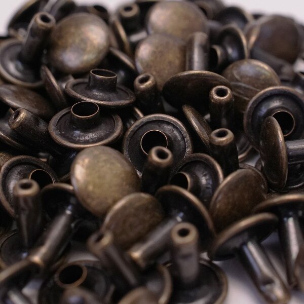 SBDCR.Antique Brass.Medium.02.jpg Double Capped Rivet - Solid Brass Image